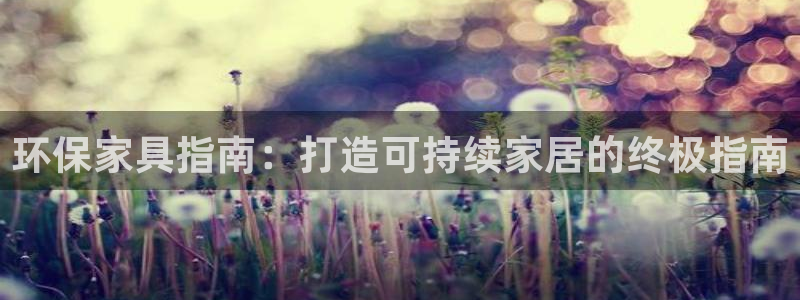 杏耀平台代理怎么赚钱：环保家具指南：打造可持续家居的终极指南